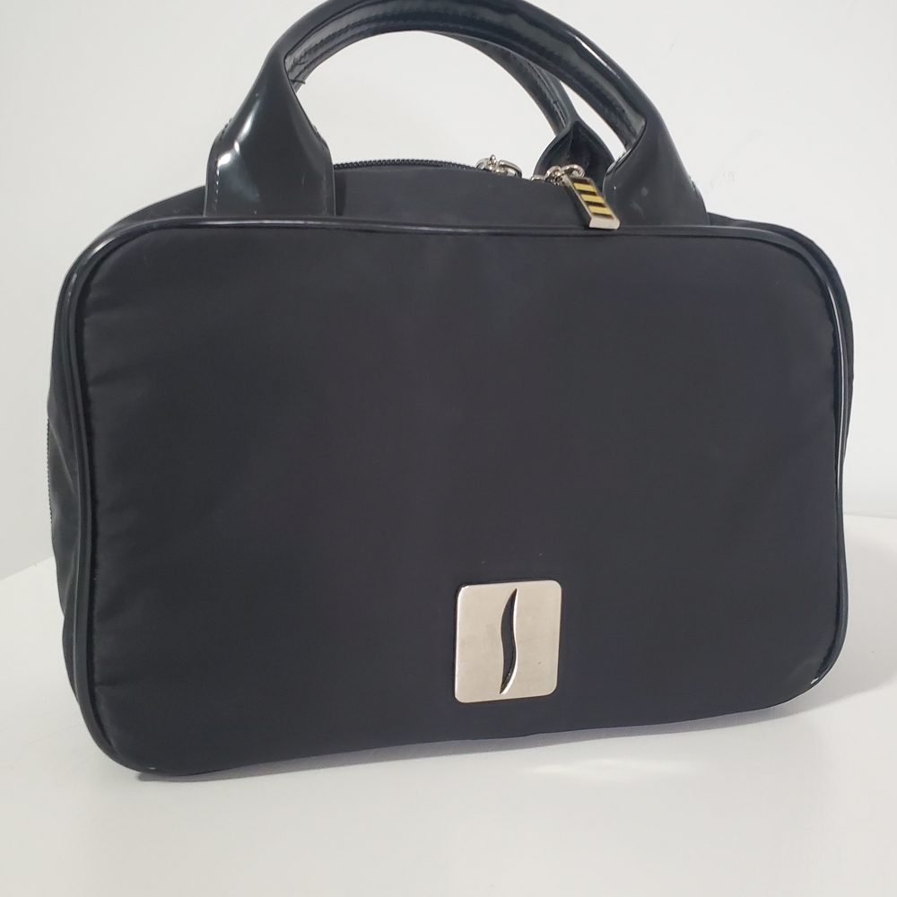 Sephora Black Cosmetic Bag with Silver Accent